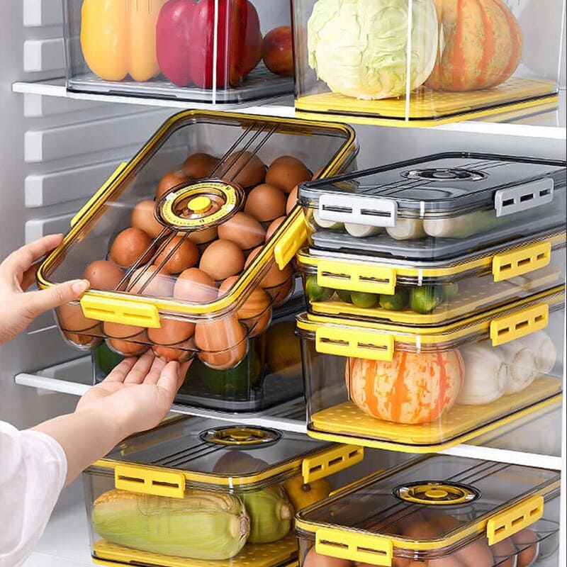 Organizador de Geladeira com Tampa e Marcador de Data Housetay